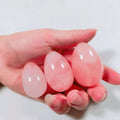 HZ Wholesale Natural Rose Quartz Yoni Eggs Kegel Ball Natural Healing Stones Yoni Egg Set Yoni Eggs Certified