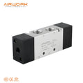 AIRWORK 4A310 OEM Aluminum Alloy Pneumatic Air Pressure Operated Control Valve with AC 220V/DC 24V 1/8"-1/2" Port Size