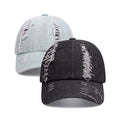 Wholesale Baseball Cap Custom logo Distressed Washed Dad Hat 6 Panel Cotton Curved Brim Unisex Denim Sports Baseball Cap Hat