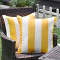 Outdoor Waterproof Pillow Stripe Print Cushion Cover for Open Tent Garden Decoration Sofa Pillow Cover