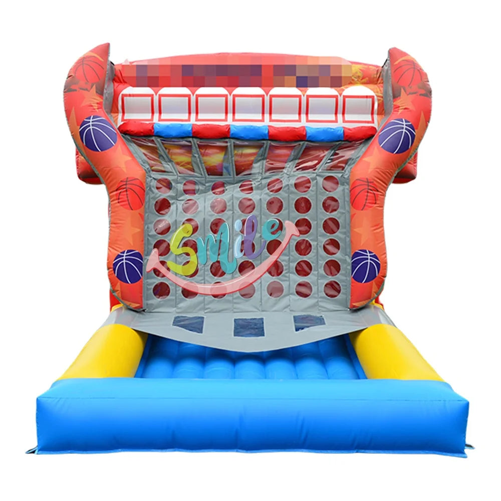 Giant Connect 4 Four Inflatable Carnival Sports Shoots Basketball Games for Kids Adults