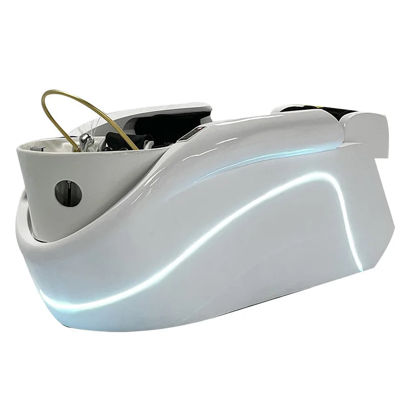 Luxury Automatic Electric Spa Head Water Therapy Shampoo Bed Chair With Massage Shampoo Chair for Salon Barber Shop Shampoo Bed MegaBDM