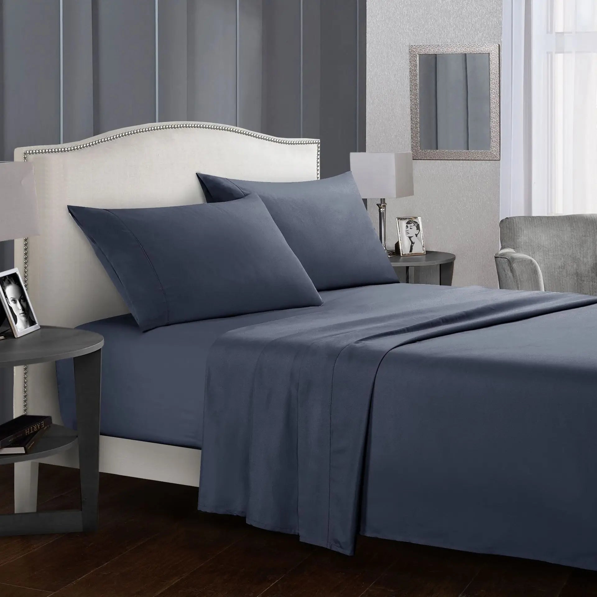 Hot Sale Basics Lightweight Microfiber Sheet Set Soft Solid Pattern with 15-Inch Deep Pockets