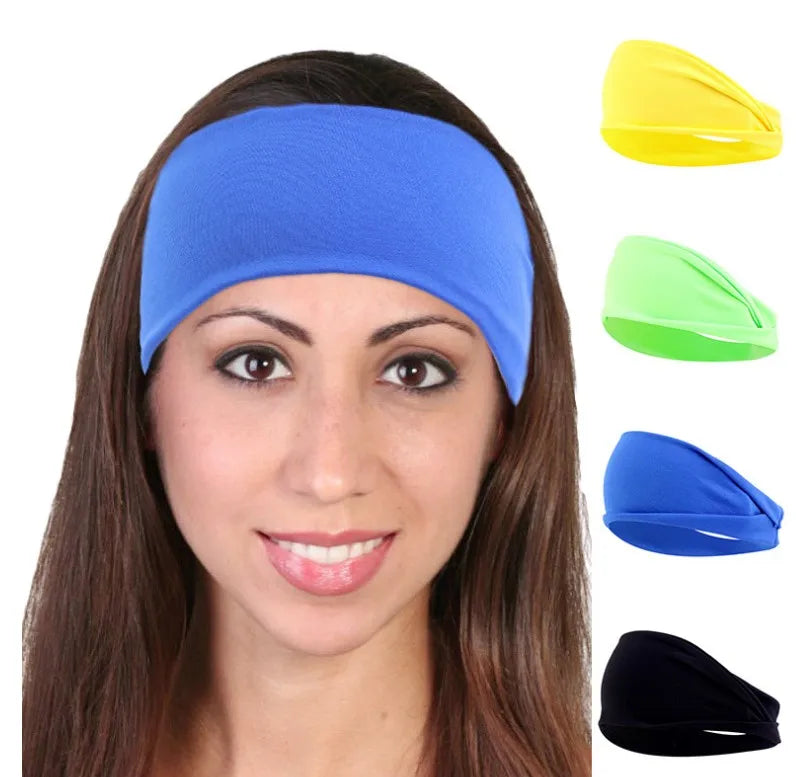 Women's Headbands Elastic Hair Bands Workout Running Turban Headwrap Non Slip Sweat Yoga Hair Wrap for Girls