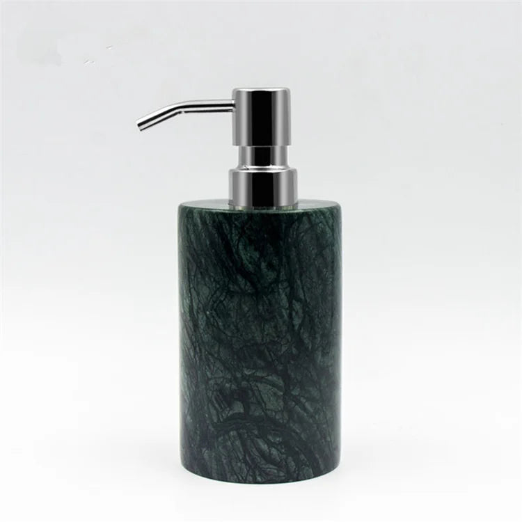Wholesale Bathroom Soap Dispenser Stone Natural Black Marble Foaming Shower bar Shampoo Soap Dispenser Bottle 500ml Pump Set