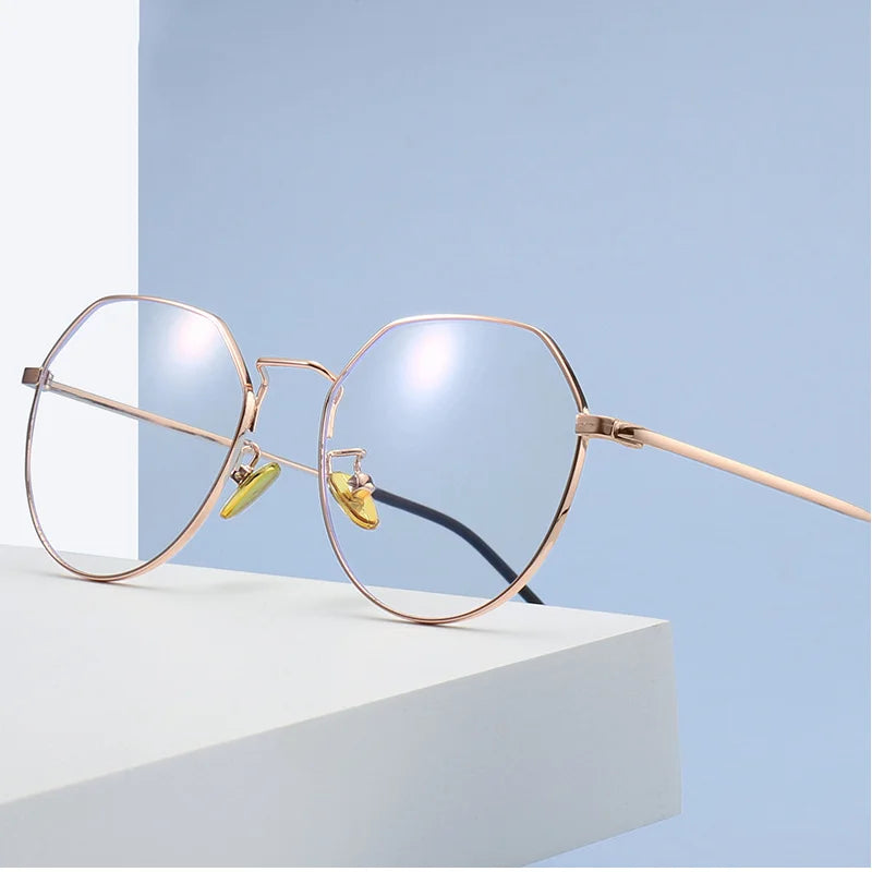 Wholesale Trendy Eyeglasses Original Blue Light Blocking Glasses Alloy Diamond Face Shape Blue Light Blocking Eyeglasses