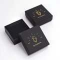 Customized Luxury Black Jewelry Box Earring Necklace Ring Packaging Cardboard Box Paper Boxes with Your Own Logo