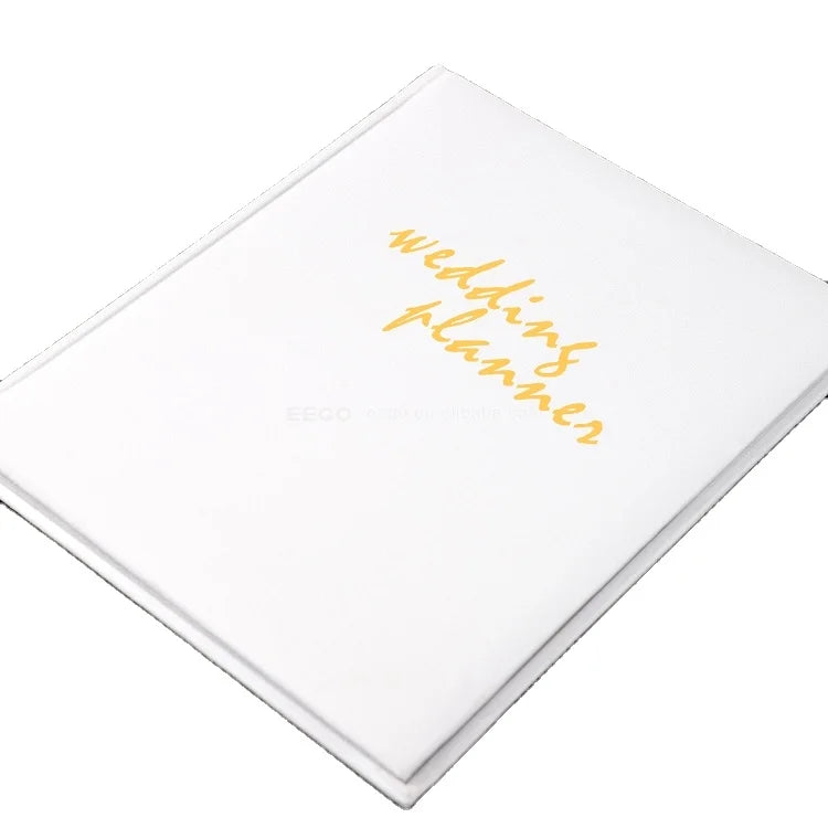 Custom Logo Hardcover A5 Fabric Linen Cover Atmosphere Vibes Weekly Wedding Planner Diary Journal Printing