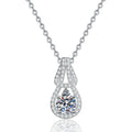 Exquisite Gourd-Shaped Pendant Necklace with 1Carat Moissanite Detailing on S925 Moissanite Necklace for Women