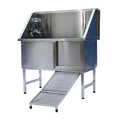 Professional Dog Grooming Tub Stainless Steel Pet Bathing Tub Large Dog Wash Tub With Faucet Walk-in Ramp