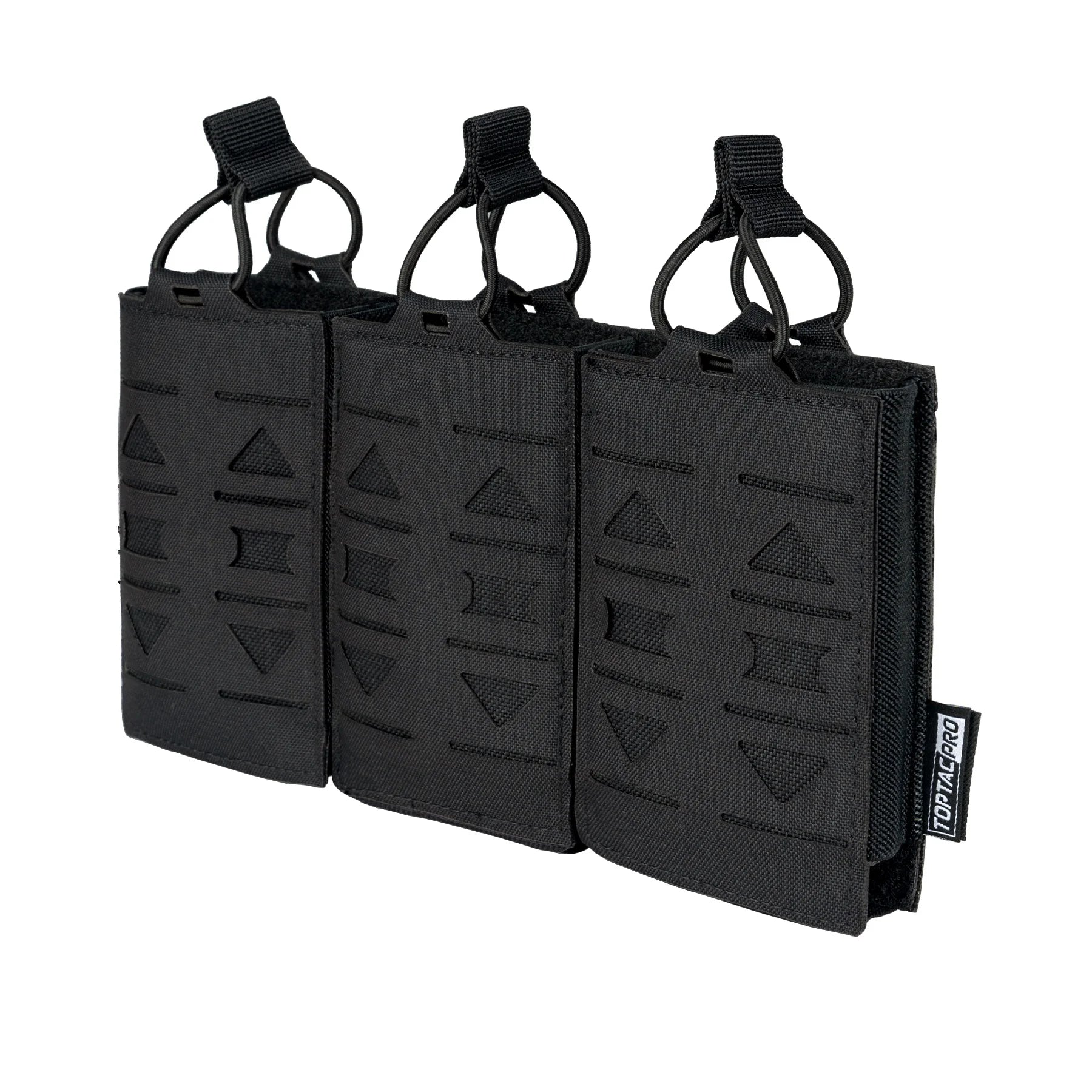 TOPTACPRO Laser Cut 500D Cordura Nylon Mag Carrier Triple Magazine Pouch for 5.56mm Magazine