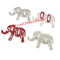 Red Sorority Paraphernalia Gift 1913 Bracelet Pearl Rhinestone Elephant Brooch Pin Greek Sorority Gift for Women Girls