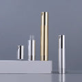 Stock Golden Silver Lotion Serum Pump Container Airless Bottle 10ml 15ml 20ml Empty Face Care Plastic Cosmetic Packaging