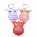 PU Leather Owl Cotton Filled Key Chain Pendant Clothing Box Car Key Accessories Gifts Under One Dollar