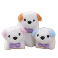 8cm 3D Bowknot Plush Dog  Keychain Cute Anime Fluffty Bow Stuffed Animal Toy Pendant Doll Charm Key Chain  for Claw Machine