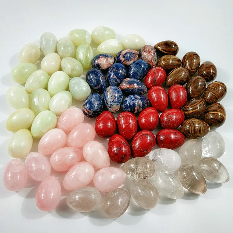 HZ Semi-precious Stone Various Bulk Stone Crystal Jade Yoni Eggs for Women Vaginal Exercise Yoni Eggs Certified