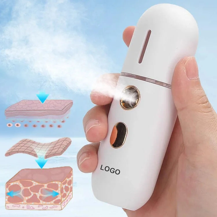 Handheld Mini Rechargeable Electric Targeted Beauty Use Nano Mist Spray for Soft Skin Eye Cleaning USB for Car Outdoor Hotel Use