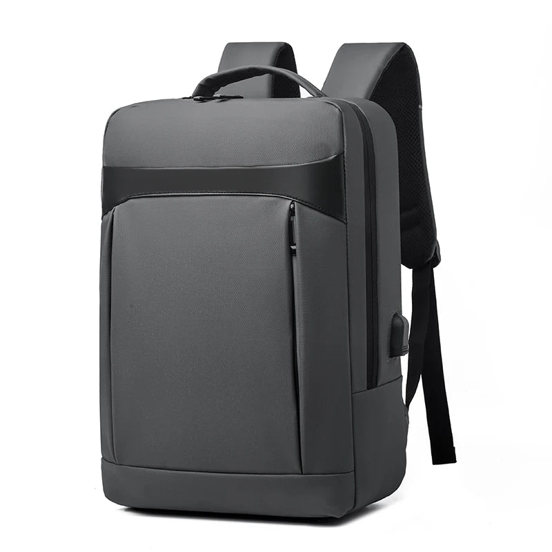 Anti Theft Stylish Unisex Oxford Waterproof Laptop Backpack USB Charger 20-39L Capacity Physiological Curve Back for Business