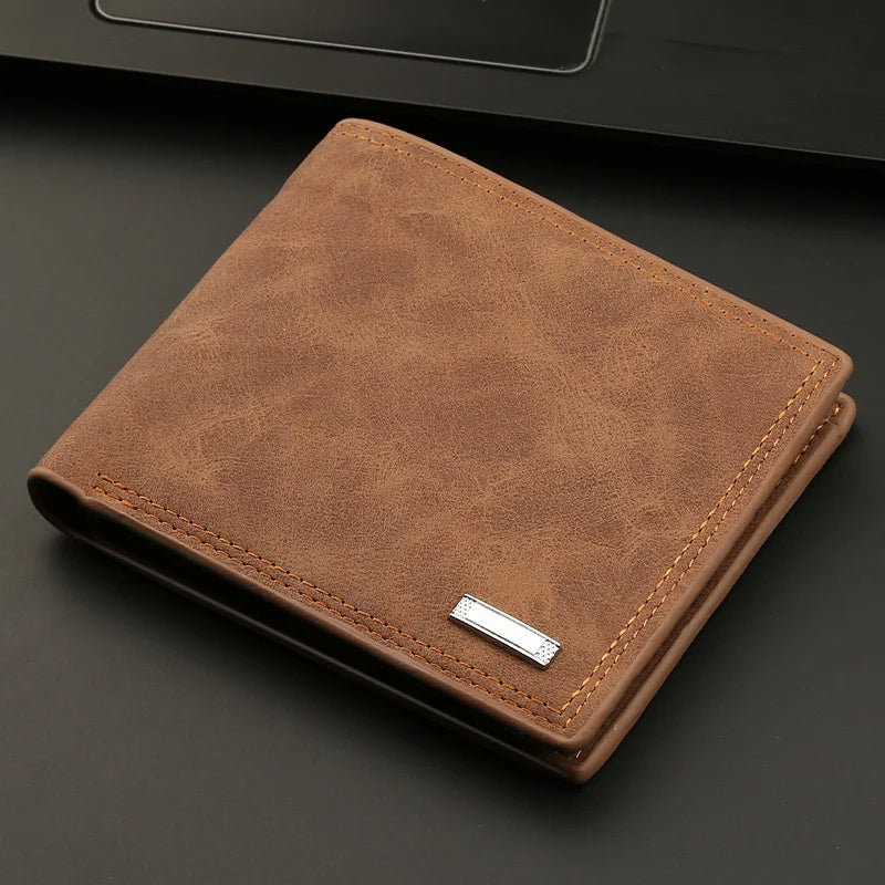 2026 Year New Fashion Anti-Theft   Multi-Functional  Men's  Short  Leather Wallet Wallet  Wholesale