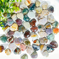 Wholesale Natural Gemstone Hand Carved Folk Crystal Crafts Healing Stone Ocean jasper Crystal Heart