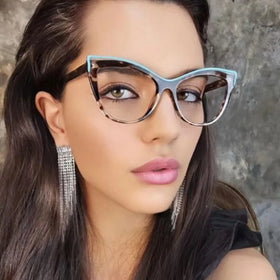 Tr90 Spectacle Frames for Women Anti Blue Light Spectacle Frames Optical Prescription Glasses Frames Cat Eye Glasses