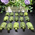 Wholesale Natural Crystals Hand Carved Green Jade Nephrite Tortoise Xiuyan Jade Turtle for Gift
