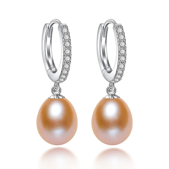 Wholesale Drop Pearl Earrings Natural Freshwater Pearl Jewelry for Women's Gift