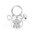 Inspirational Keychain Thank You Teacher Gift Leaving Gift Keychain for Colleagues Coworker Teacher Gift
