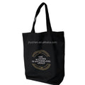 Wholesale Logo Large Canvas Shoes Box Packaging Bags Plain Cotton School Shoulder Bag With Golden Printing