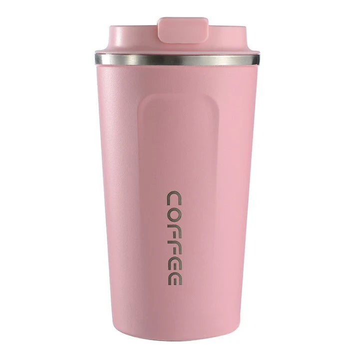 304 Stainless Steel Double Wall Vacuum Flask Coffee Cup 380ml/510ml 6-12 Hours Thermal Insulation Portable Business Gift