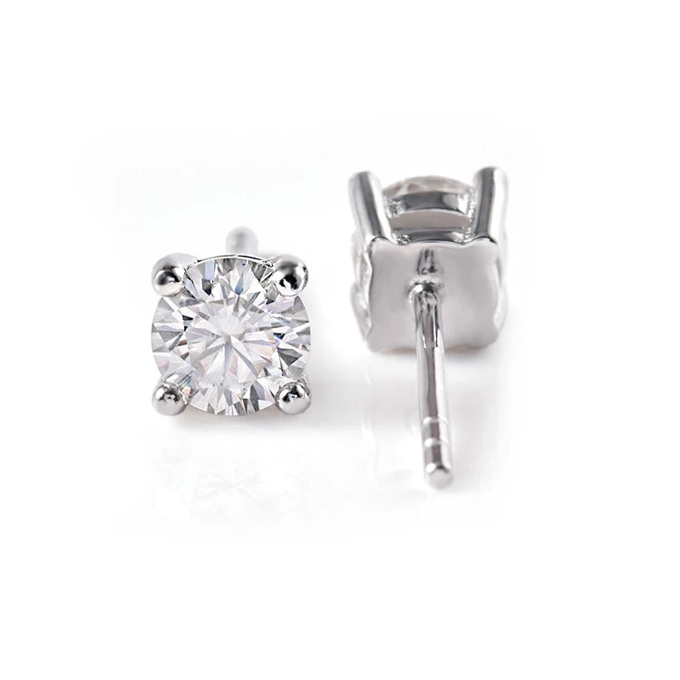 Custom 925 Sterling Silver Stud Earrings Woman Gemstone Earrings