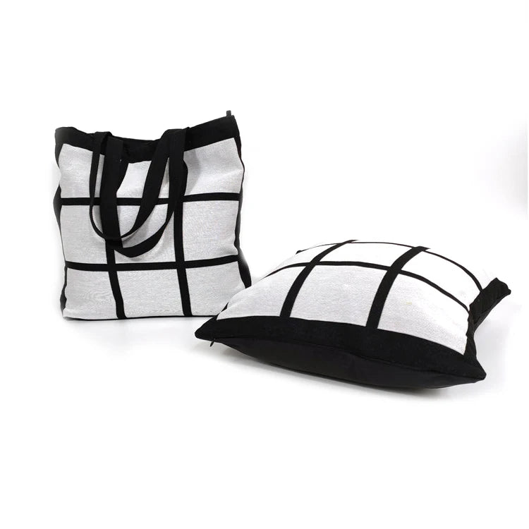 Factory Wholesale Woven Shopping Ecofriendly Sublimation Products Blanks  Block Double Lining  Handled Style Bags
