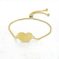 Hot Selling Mirror Bracelet Personality Jewelry Stainless Steel Simple Lover Fashion Adjustable Box Chain Lettering Heart Bangle