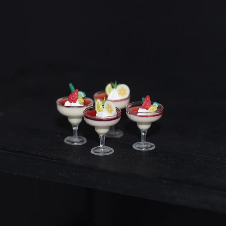 1/6 1/12  Doll House Simulation Miniature Mini Fruit Lemon Ice Cream Toy Cup Model Decor