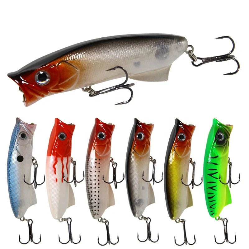 TOP WATER Popper Lure 8cm/11.3g Floating Hard Baits Artificial Bait Fishing Lure