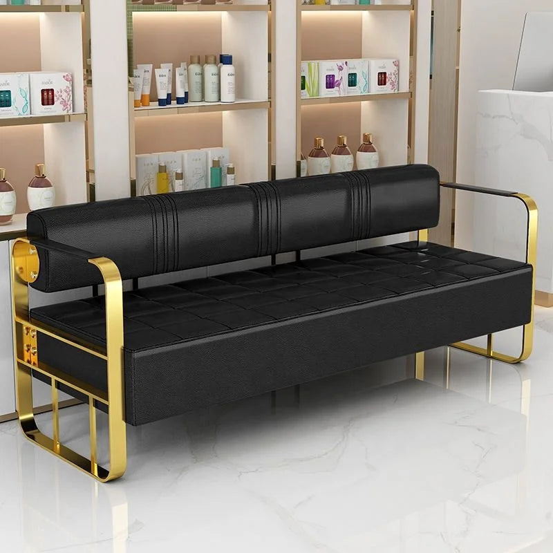 Morden Clinic Hair Salon Customer 3 Seat Baber Shop Room Waiting Chair for Salon