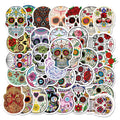 50Pcs Terror Skull Graffiti Stickers for DIY Waterproof Kids Gift Sticker for Skateboard Guitar Suitcase Decorative Purpose