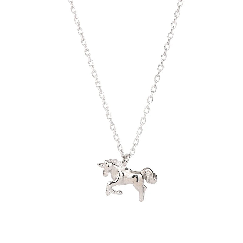 Charm Pendant Initial Personalize Choker Custom Jewelry Unicorn Necklace