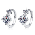 Wholesale Fine Jewelry Pure Silver Moissanite Stones S925 Simple Design Fancy Earring Hoop