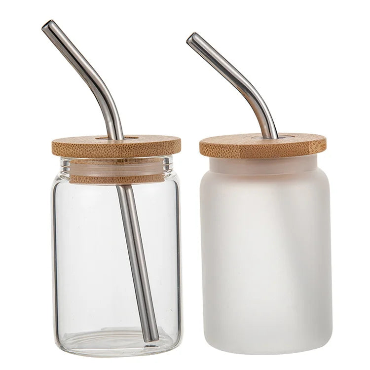 3.5oz Mini Borosilicate Glass Beer Stein Transparent High-End Home Use Model for Mini Beers with Bamboo Lid