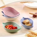 Leaf Wheat Straw Dishes Creative Snack Plate Japanese Cutlery Soy Sauce Plate Bone Kitchen Plate