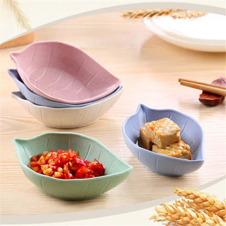 Leaf Wheat Straw Dishes Creative Snack Plate Japanese Cutlery Soy Sauce Plate Bone Kitchen Plate