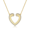 Fashion Fine Jewelry 925 Sterling Silver 18k Gold Plated Custom Chain Heart Necklaces for Women