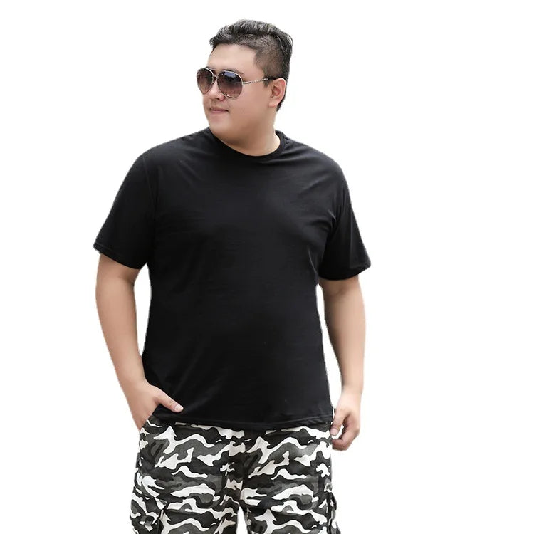 Evertop Custom 7XL Oversized Men's Knitted T-Shirt Plus Size Big and Tall Printed Breathable Eco-Friendly ODM/OEM