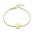Gold Plated Adjustable Silver Mama Bracelets 925 Women Cute Bear Bracelets