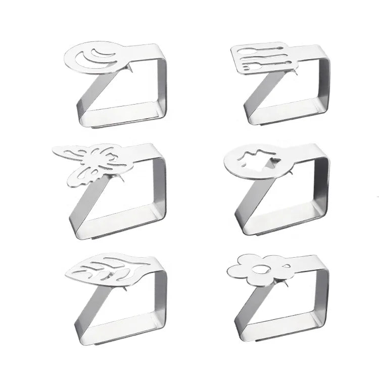 Wholesale Price Adjustable Stainless Steel Tablecloth Clip for Home Outdoor BQQ Wedding Table Decoration  Accessories