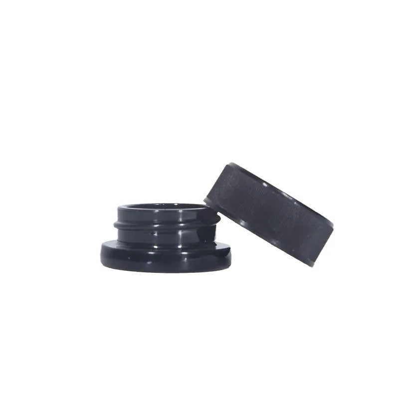Smell Proof 5ml Empty 5g Medical Black Opaque Container UV Resistant Small Glass Jar with Lid