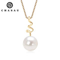 New Arrival Natural 9-10mm Pearl Pendent 925 Silver Jewelry Round Freshwater Pearl Necklace for Women