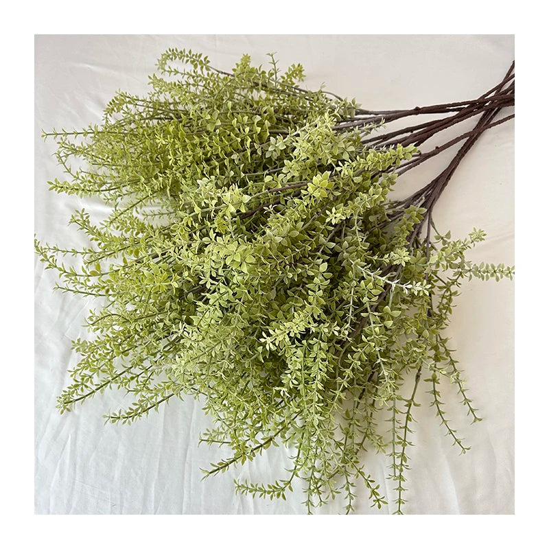 Queyiyi Long Branches Leaf Artificial Plant Thousands Layers Salix Leaf No2. Home Decor