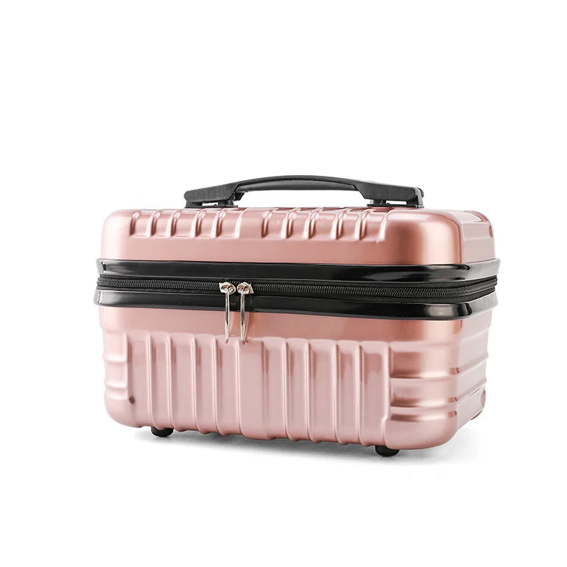 Mini Suitcase Plastic Luggage Travel Cosmetic Bag Cosmetic case Portable Handbag